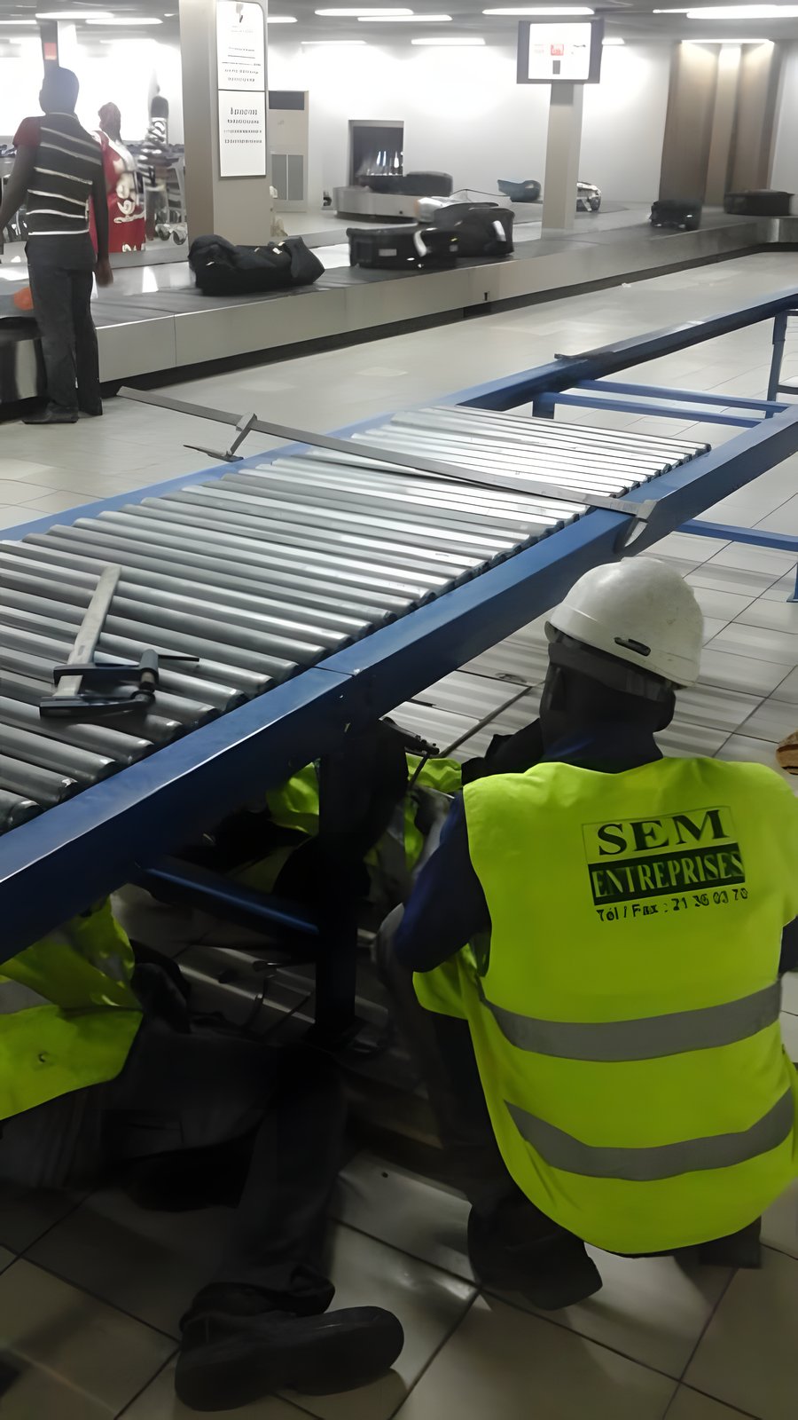 Maintenance de convoyeur à rouleaux