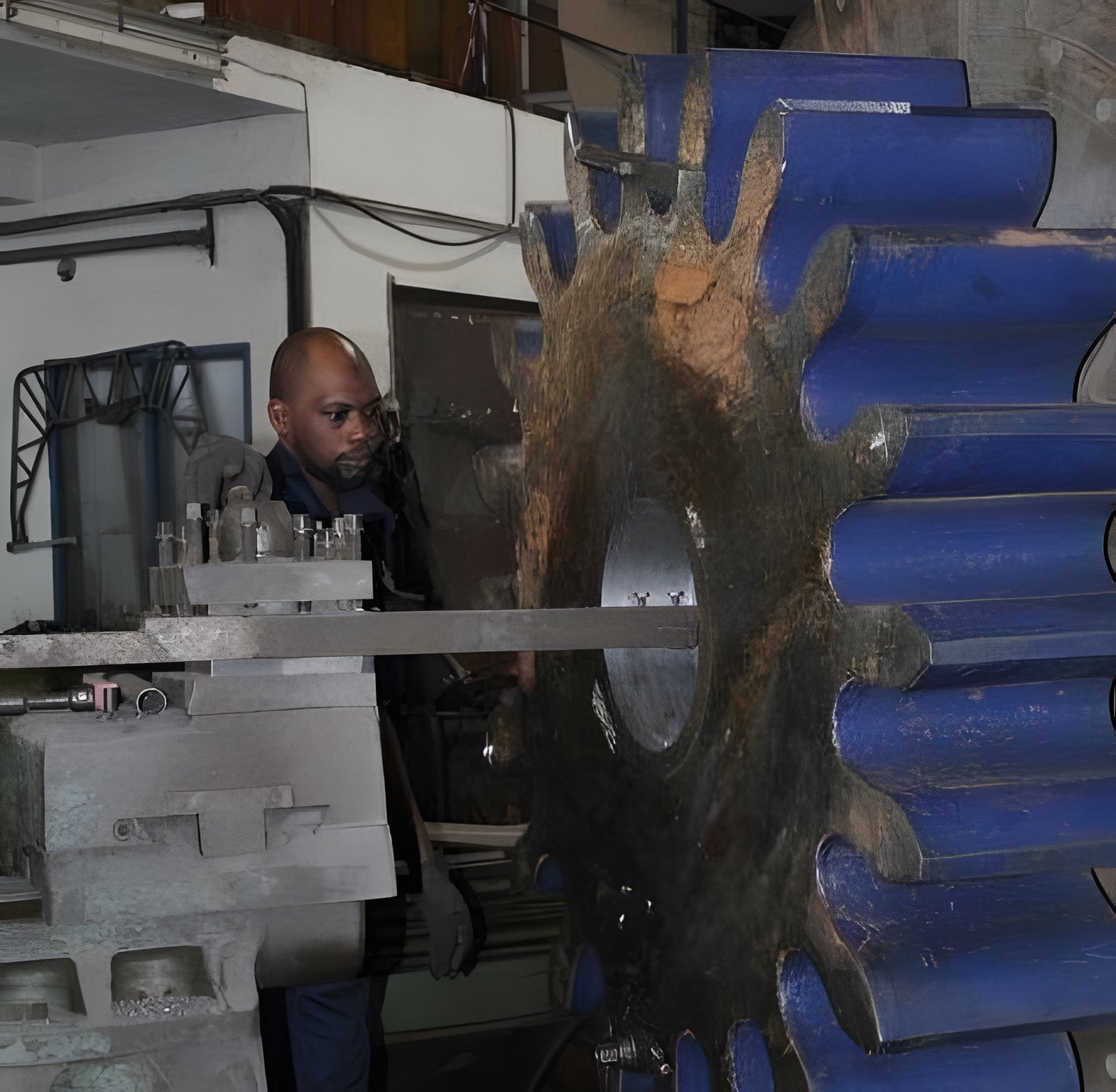Usinage d'une grande roue dentée
